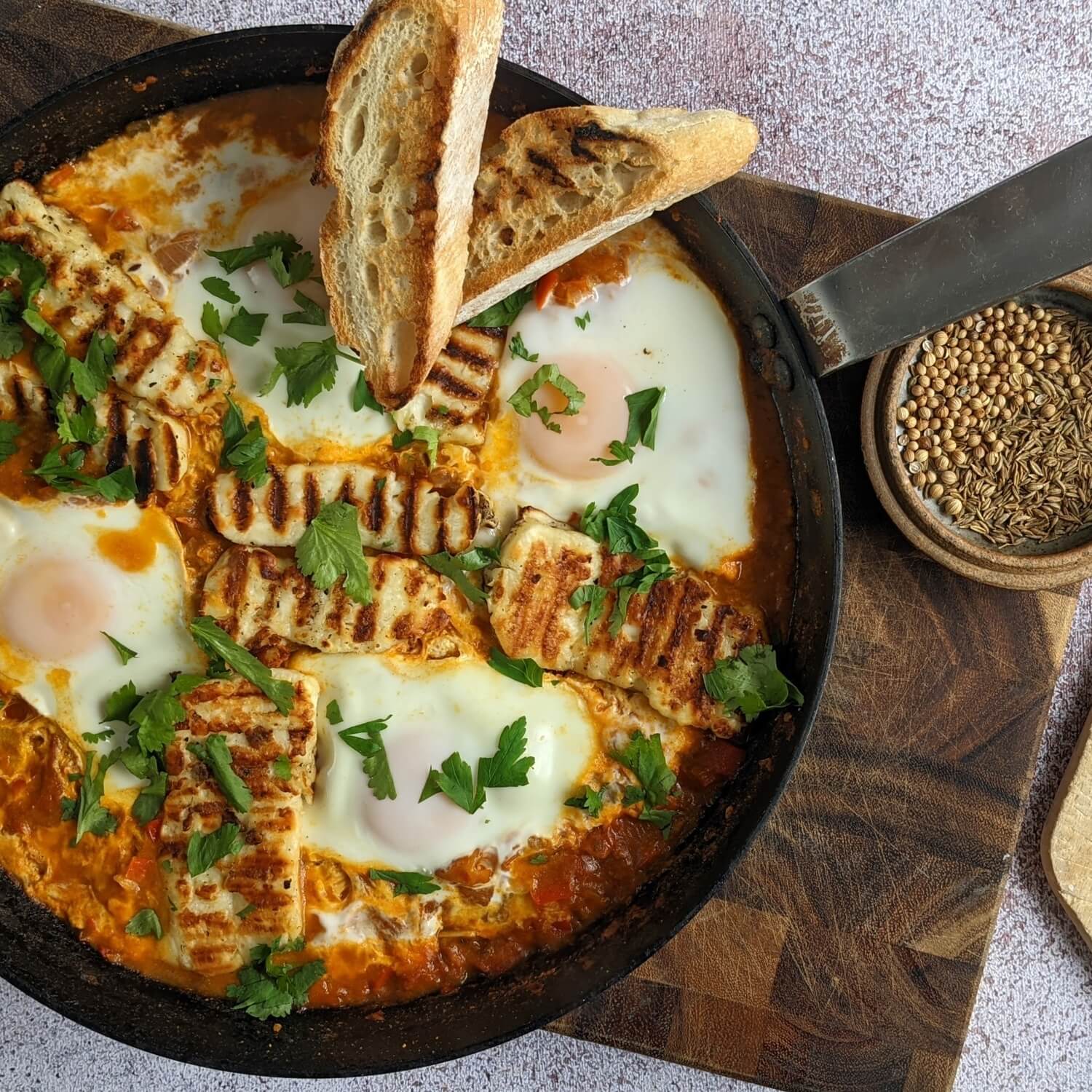 Shakshuka with Halloumi
